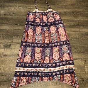 Lucky Brand Tapestry Print Sleeveless Midi Dress